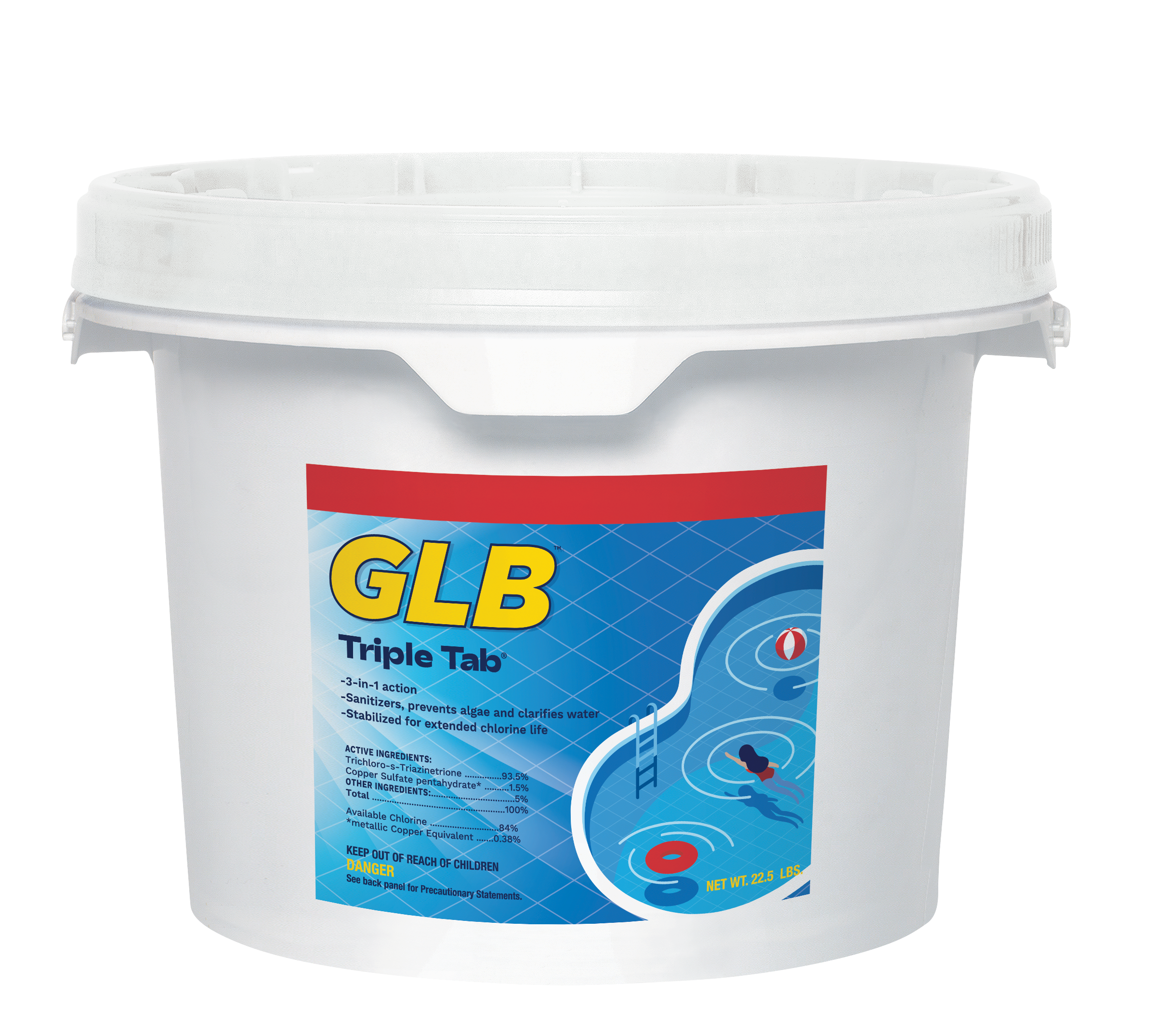 GLB  - 3" Triple Tab - 22.5# Pail - Item #71446A